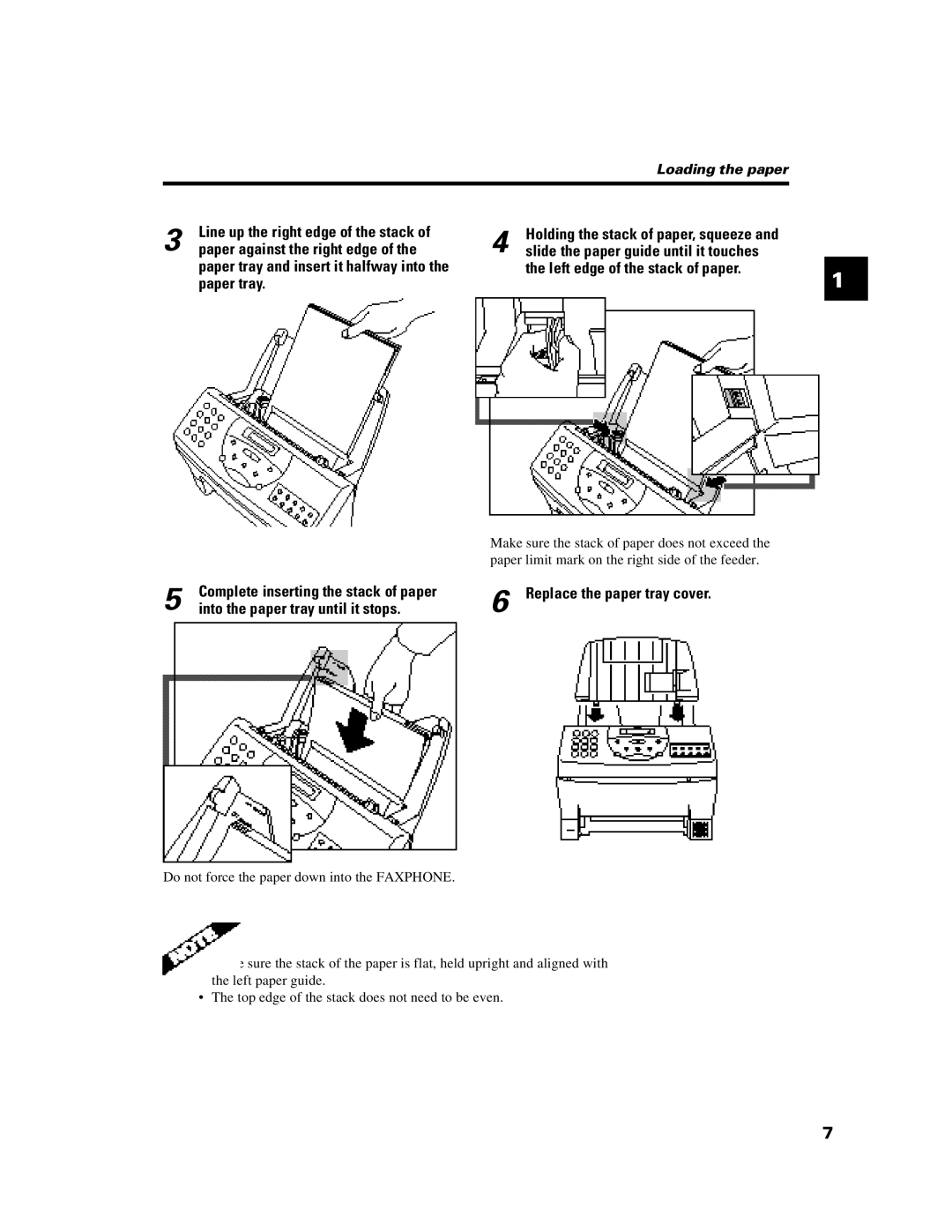 GE B640 manual Loading the paper 