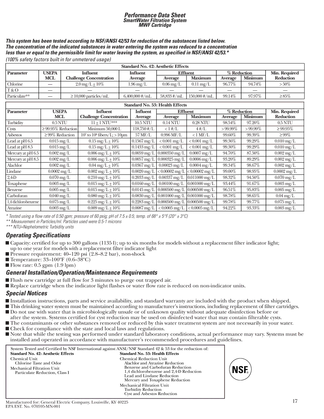 GE Bottom-Freezer Built-In Refrigerators owner manual Nsf 