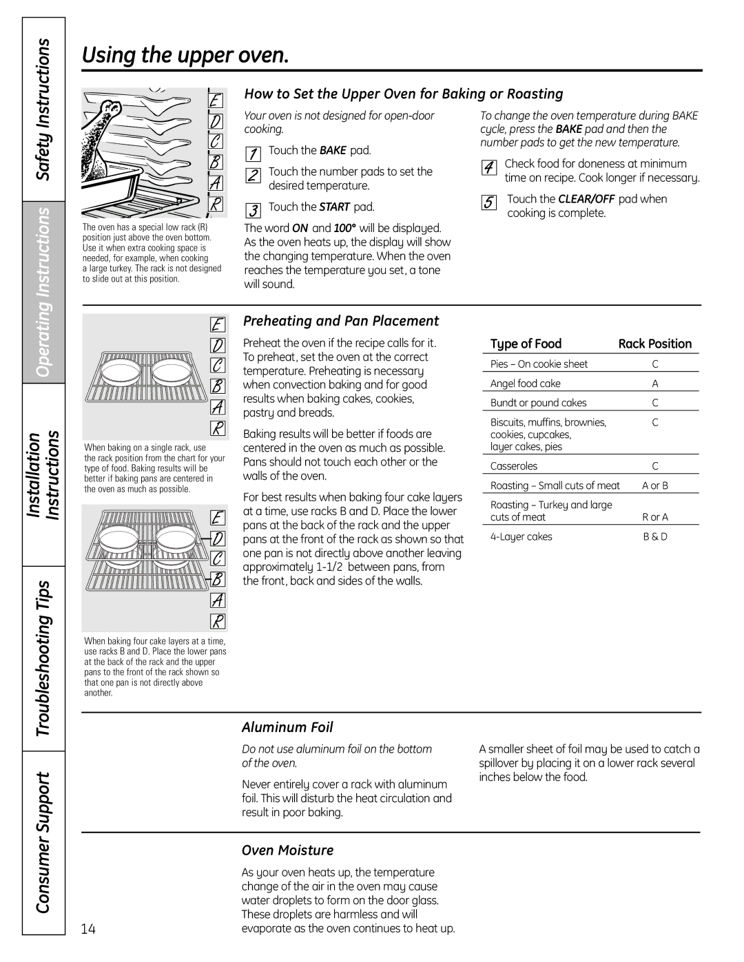 GE 49-85167-1, C2S980, 04-09 JR, 183D5580P249 manual Using the upperoven, Operating, Installation Instructions Tips 