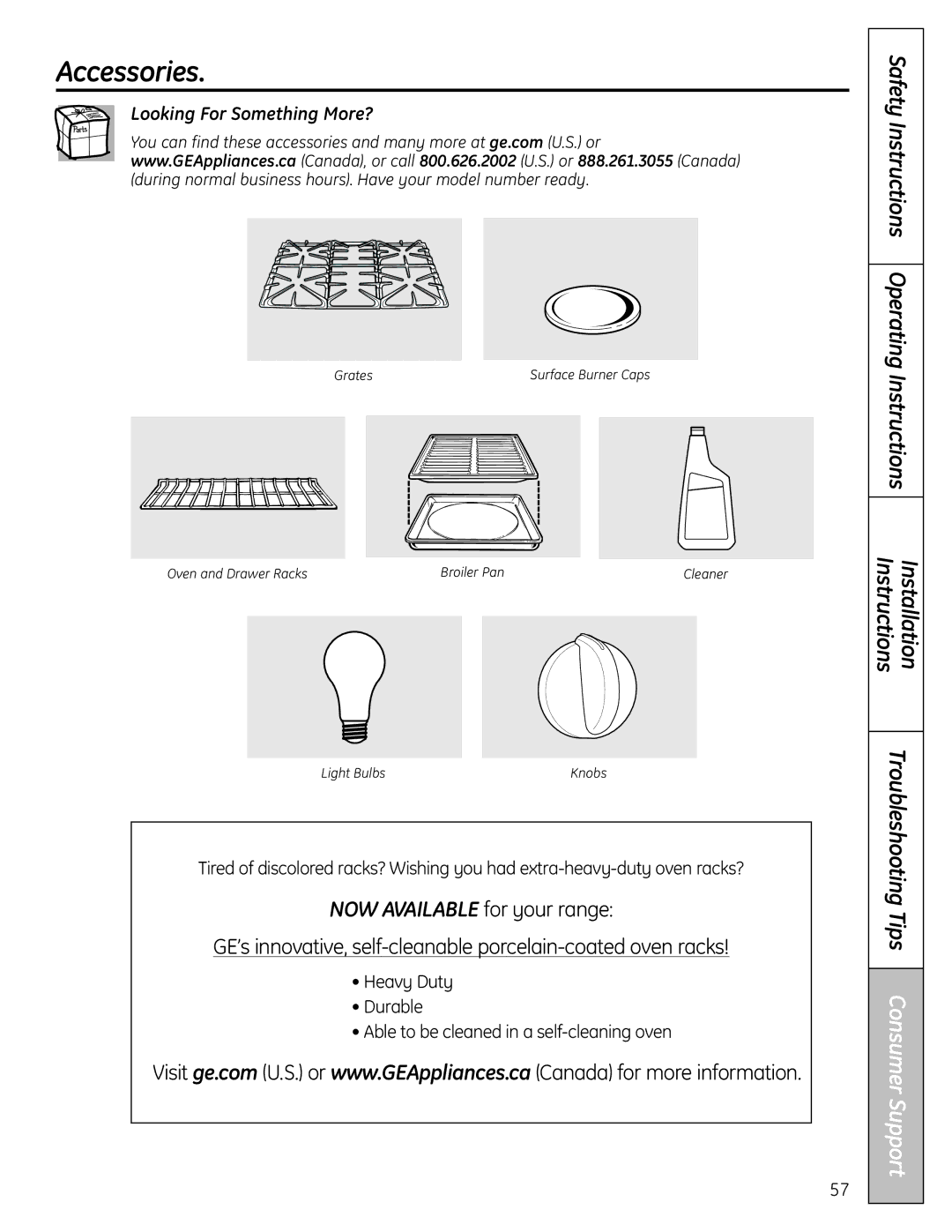 GE C2S980 installation instructions Accessories, Looking For Something More? 