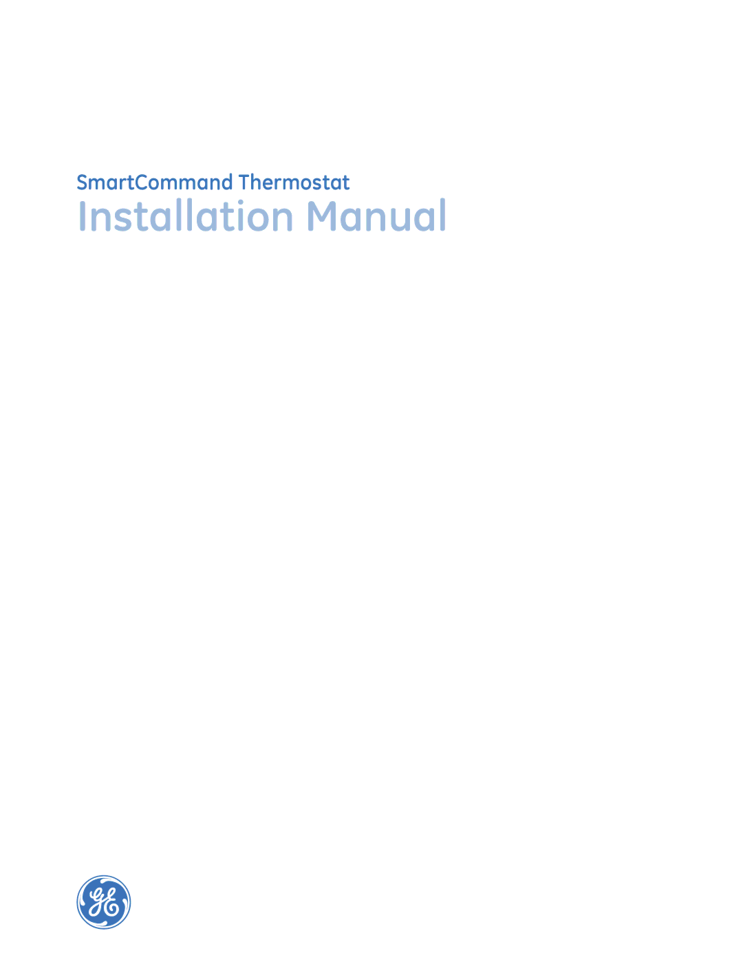 GE CC-SCSTAT installation manual Installation Manual, SmartCommand Thermostat 