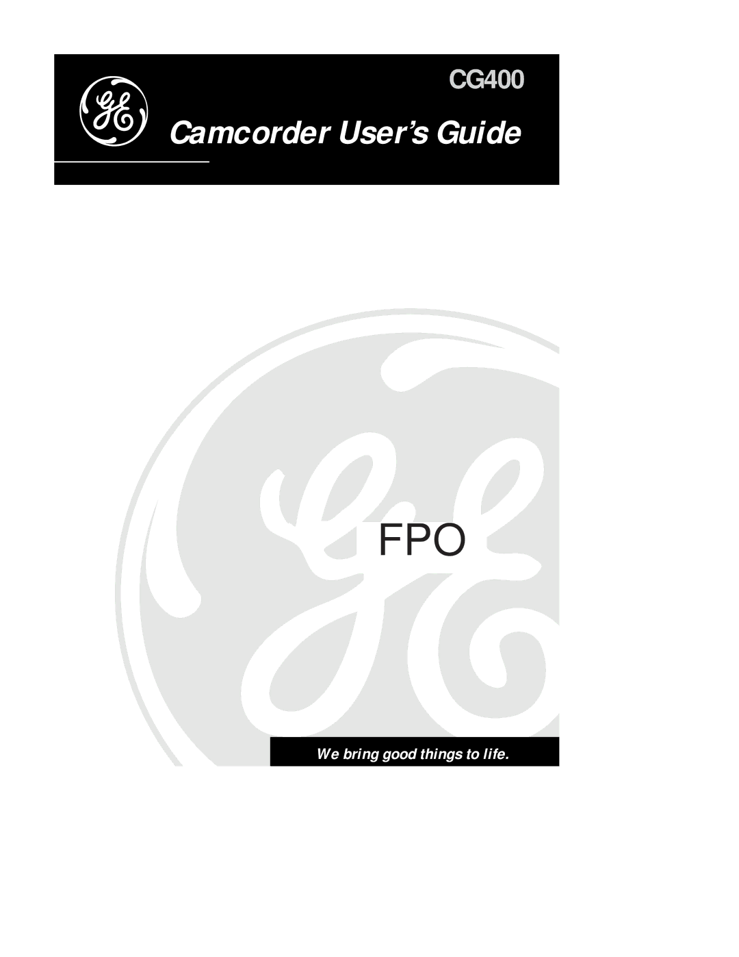 GE CG400 manual Fpo 