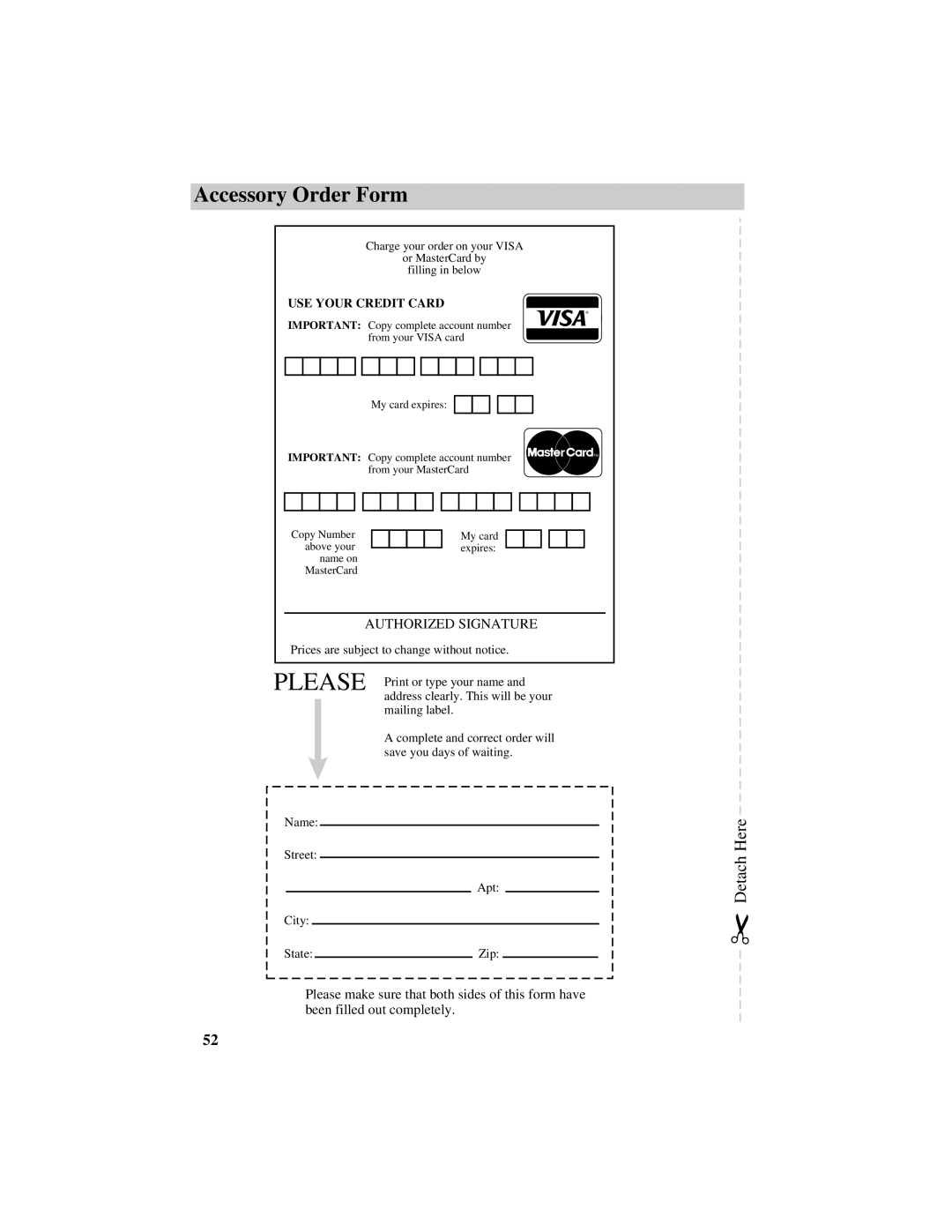 GE CG709 manual USE Your Credit Card 