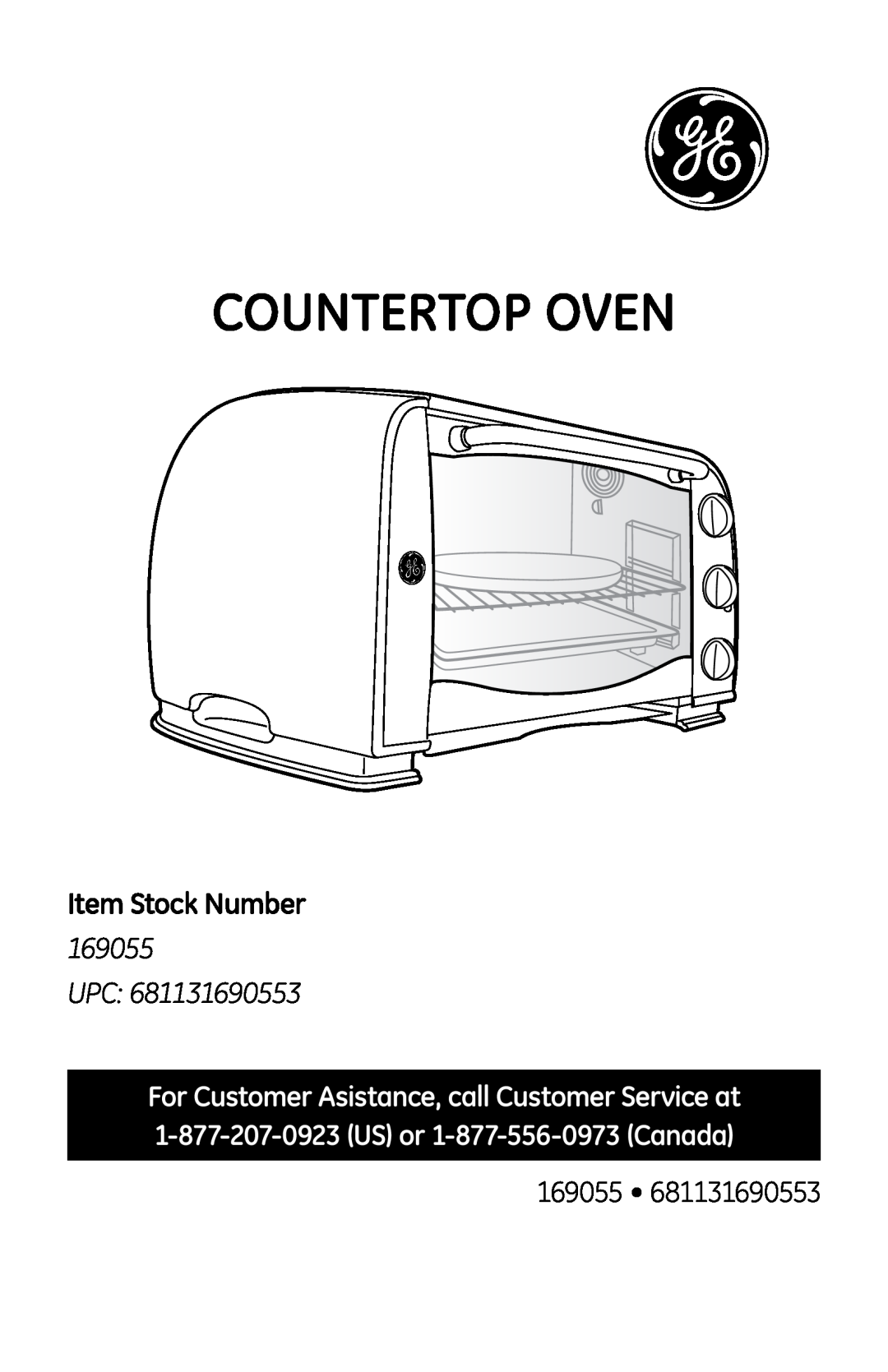 GE Countertop Oven manual Item Stock Number, 169055 UPC 