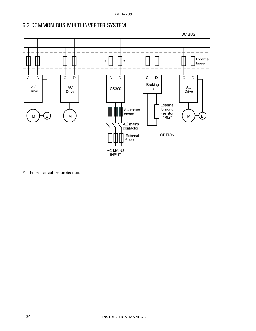 GE CS300 manual Common BUS MULTI-INVERTER System 