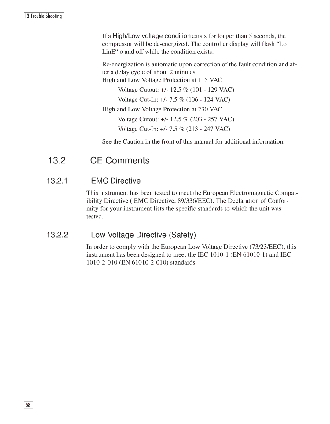 GE CTR 80 manual CE Comments, EMC Directive, Low Voltage Directive Safety 