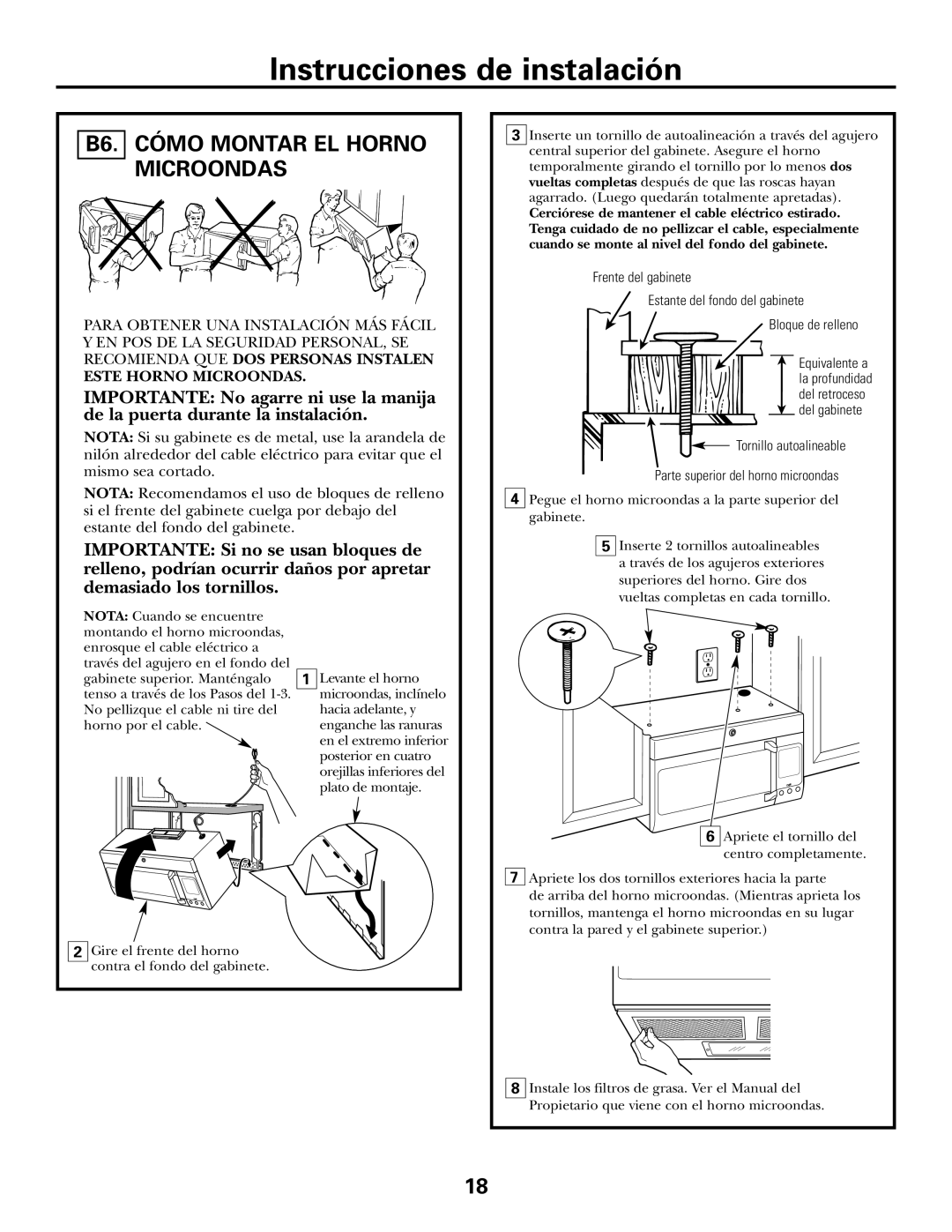 GE CVM2072 warranty B6. Cómo Montar EL Horno Microondas 