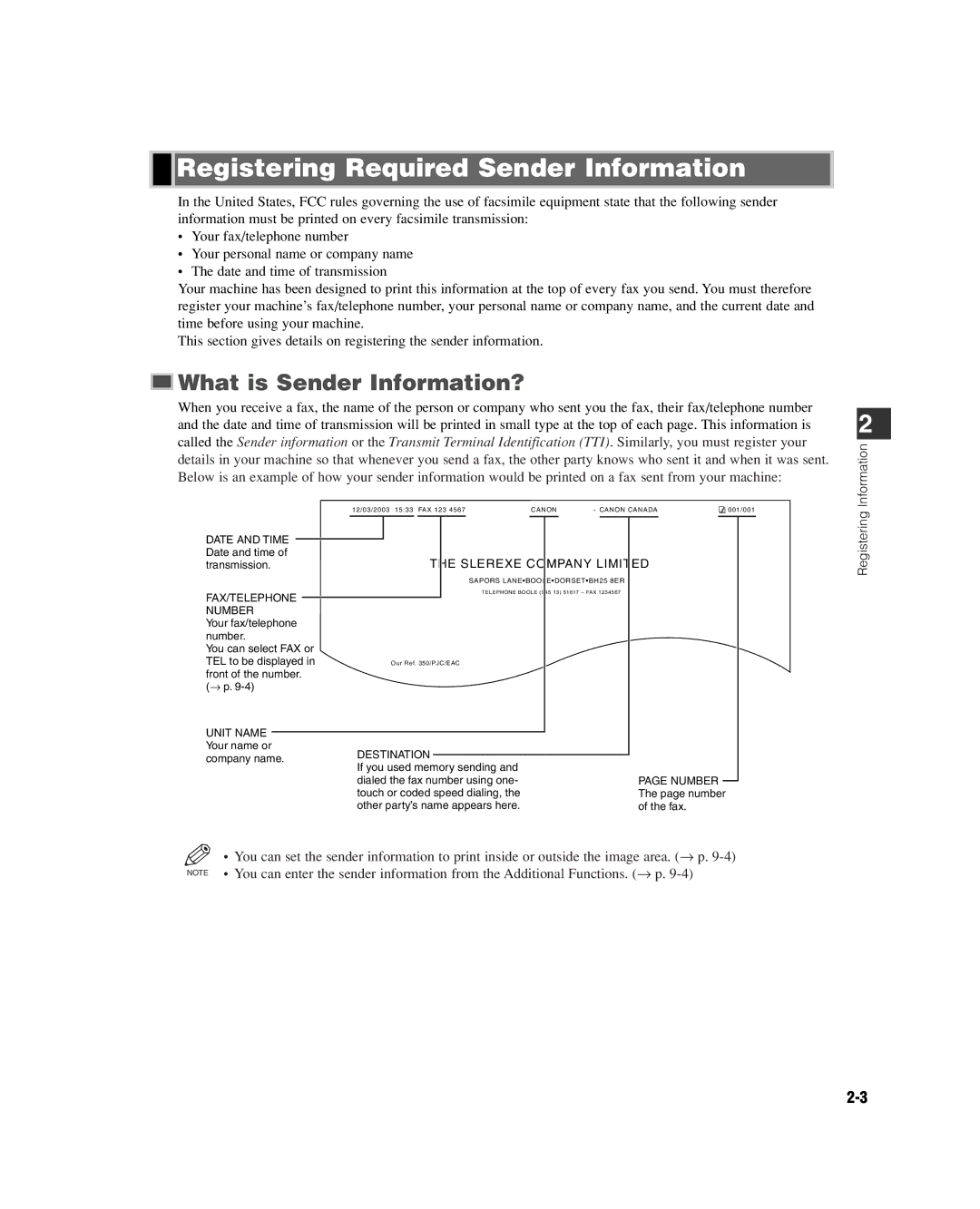 GE D780 manual Registering Required Sender Information, What is Sender Information? 