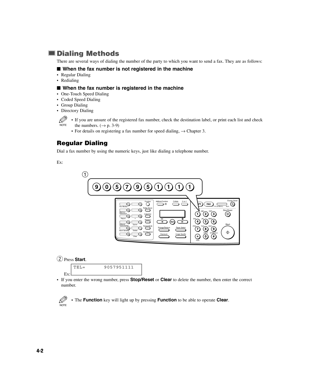 GE D780 manual Dialing Methods, Regular Dialing, 5 7 9 5 1 1 1 