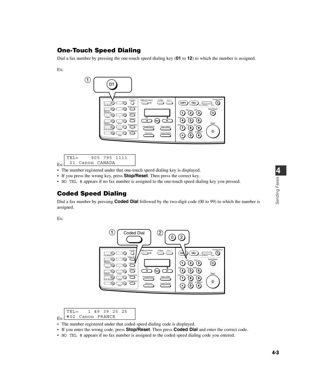 GE D780 manual One-Touch Speed Dialing, Coded Speed Dialing 