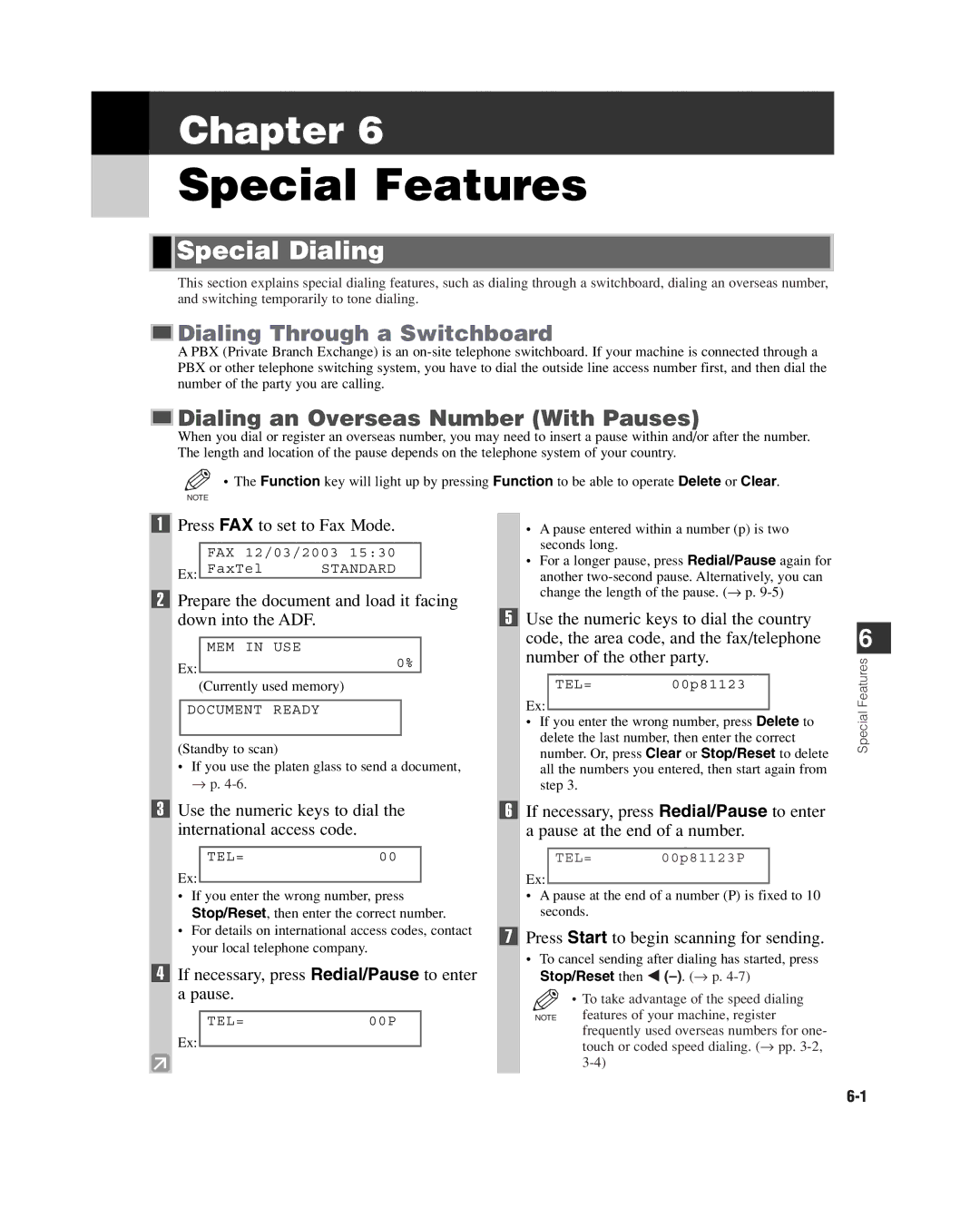 GE D780 manual Special Features, Special Dialing, Dialing an Overseas Number With Pauses 