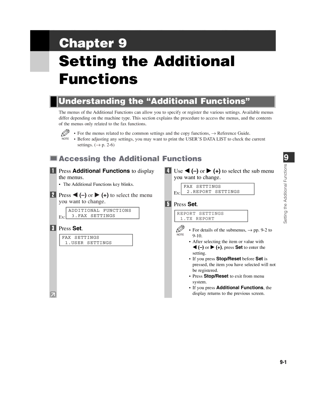 GE D780 manual Setting the Additional Functions, Understanding the Additional Functions 