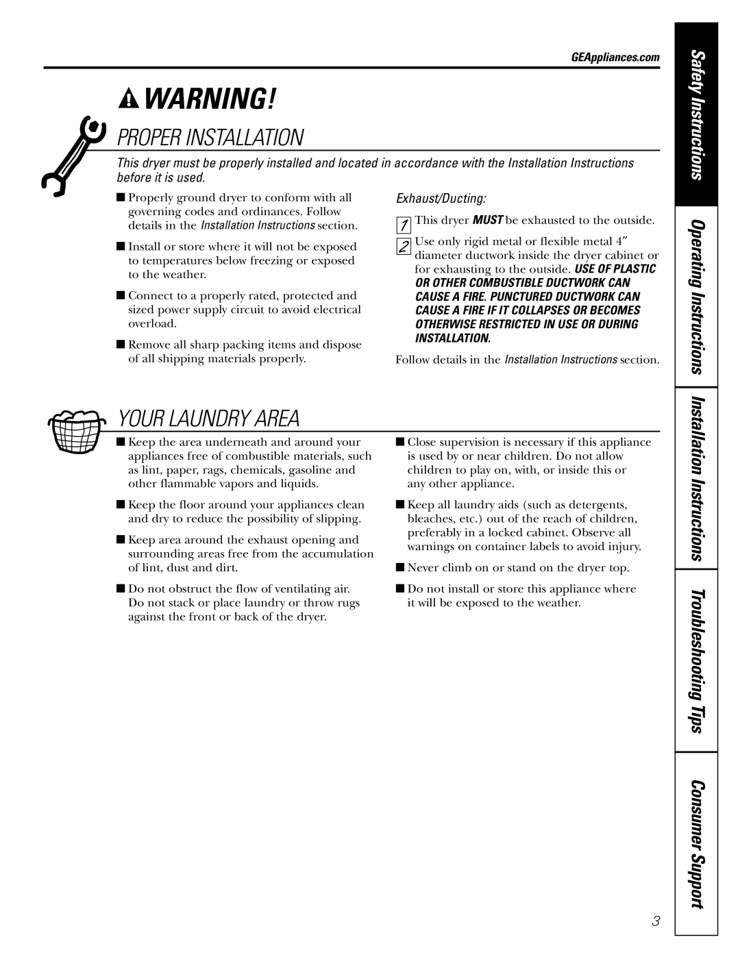 GE DBI.333 installation instructions Instructions Troubleshooting Tips Consumer Support, GEAppliances.com 