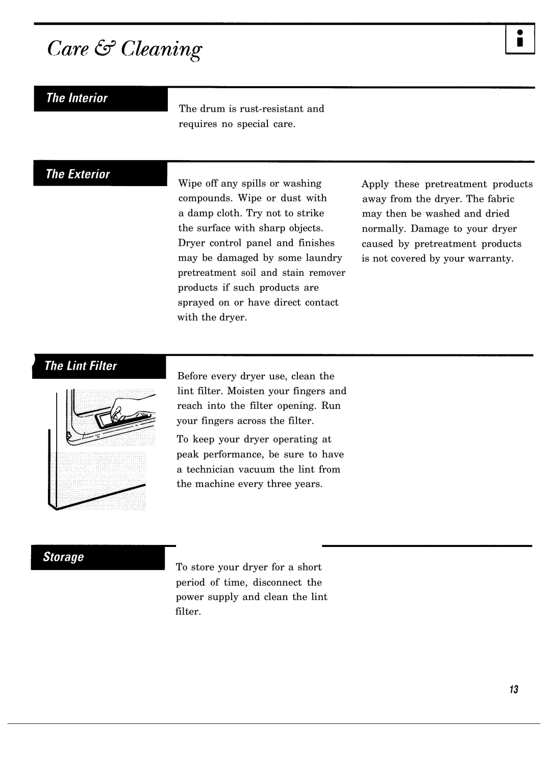 GE DBLR453GT, DBLR453ET operating instructions 