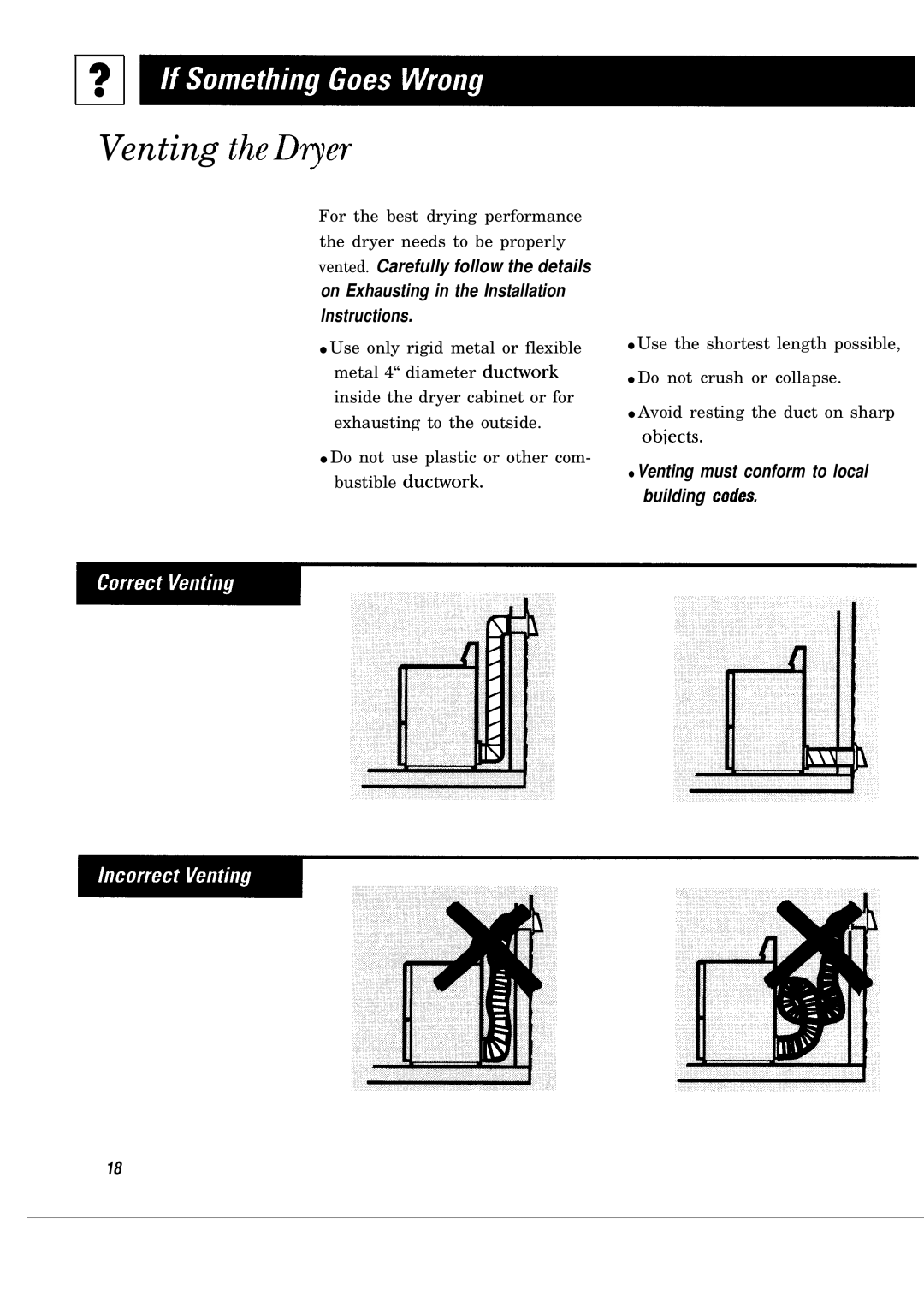 GE DBLR453ET, DBLR453GT operating instructions Venting theDqer 