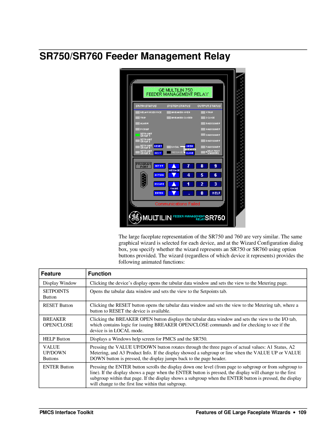 GE DEH-210 manual SR750/SR760 Feeder Management Relay, Breaker, Open/Close, Value 