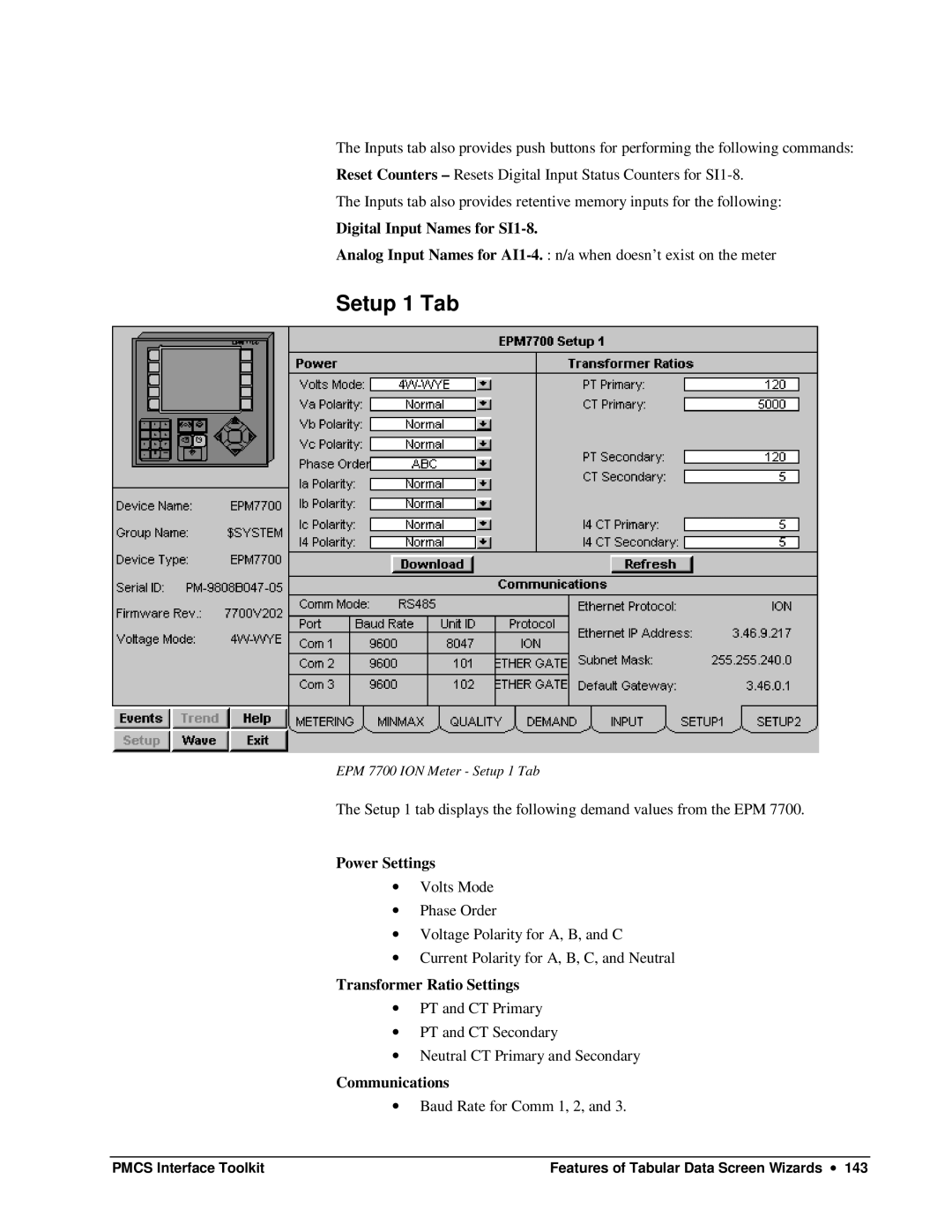 GE DEH-210 manual ∙ Baud Rate for Comm 1, 2 