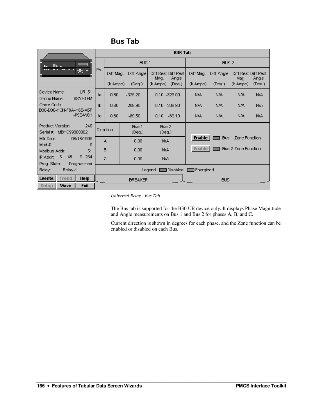 GE DEH-210 manual Bus Tab 