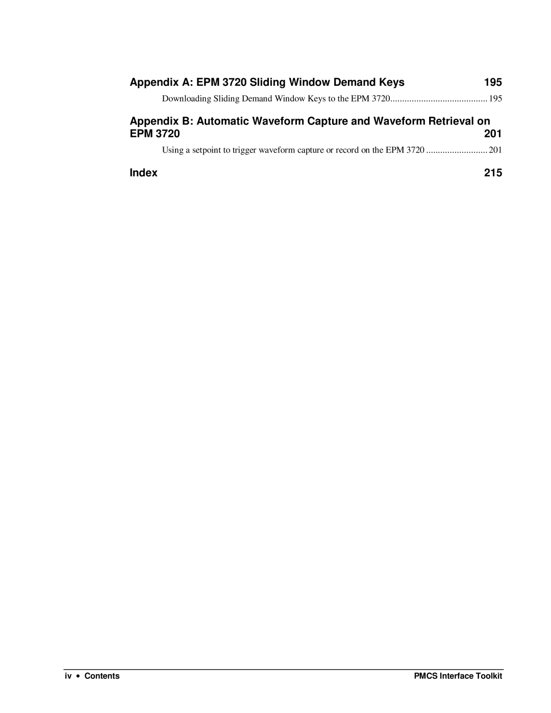 GE DEH-210 manual Appendix a EPM 3720 Sliding Window Demand Keys 195 