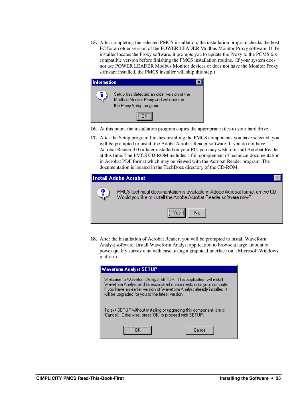 GE DEH-211 manual Cimplicity Pmcs Read-This-Book-First Installing the Software 