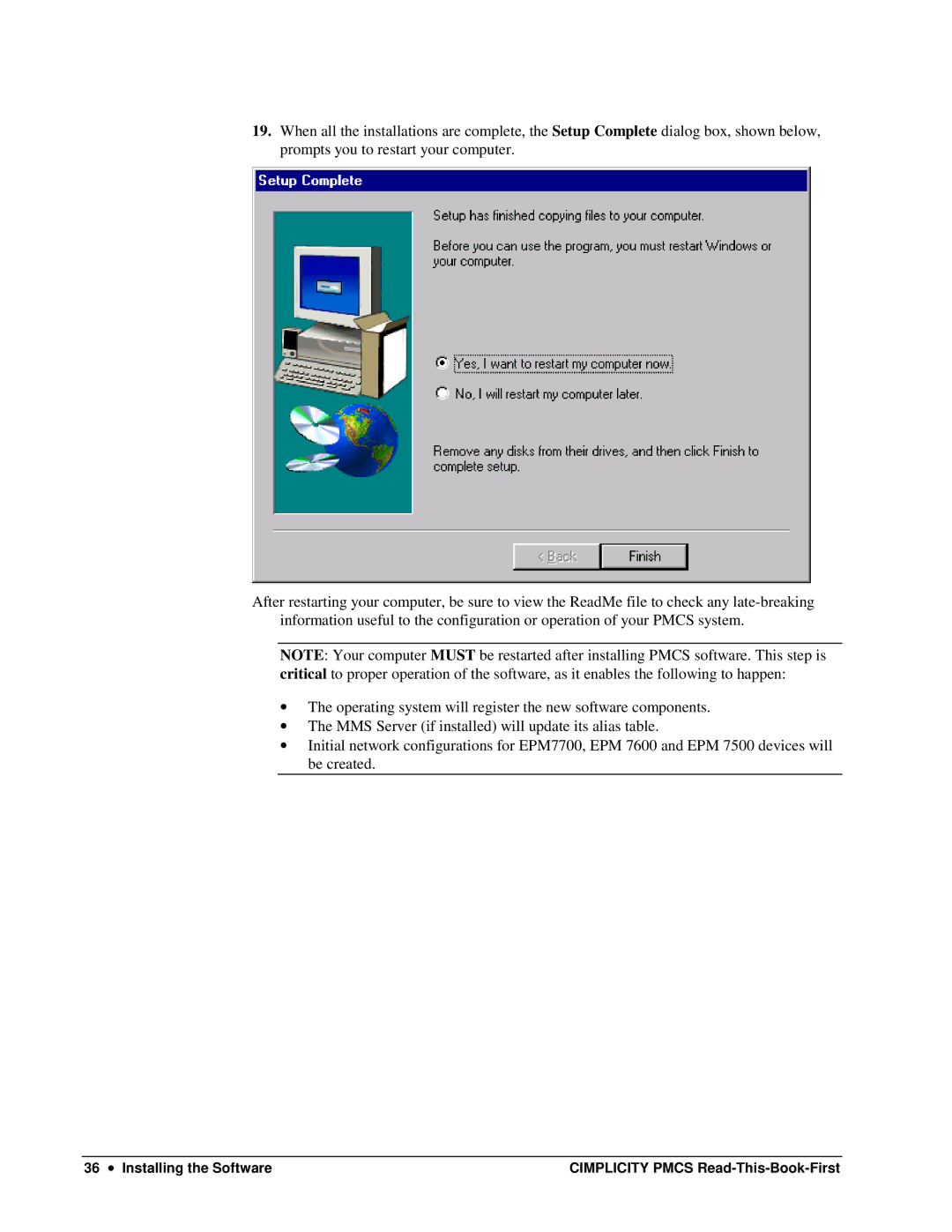 GE DEH-211 manual Installing the Software Cimplicity Pmcs Read-This-Book-First 