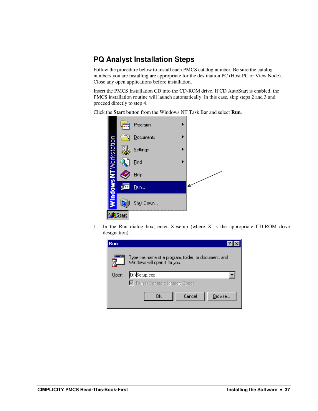 GE DEH-211 manual PQ Analyst Installation Steps 