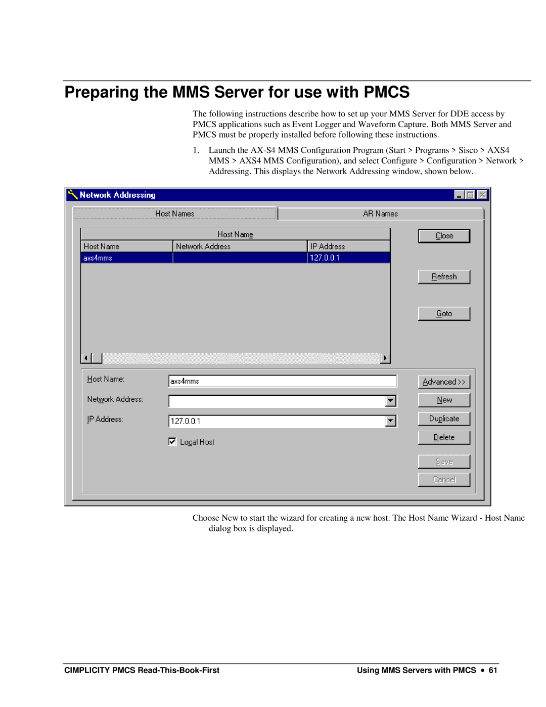 GE DEH-211 manual Preparing the MMS Server for use with Pmcs 