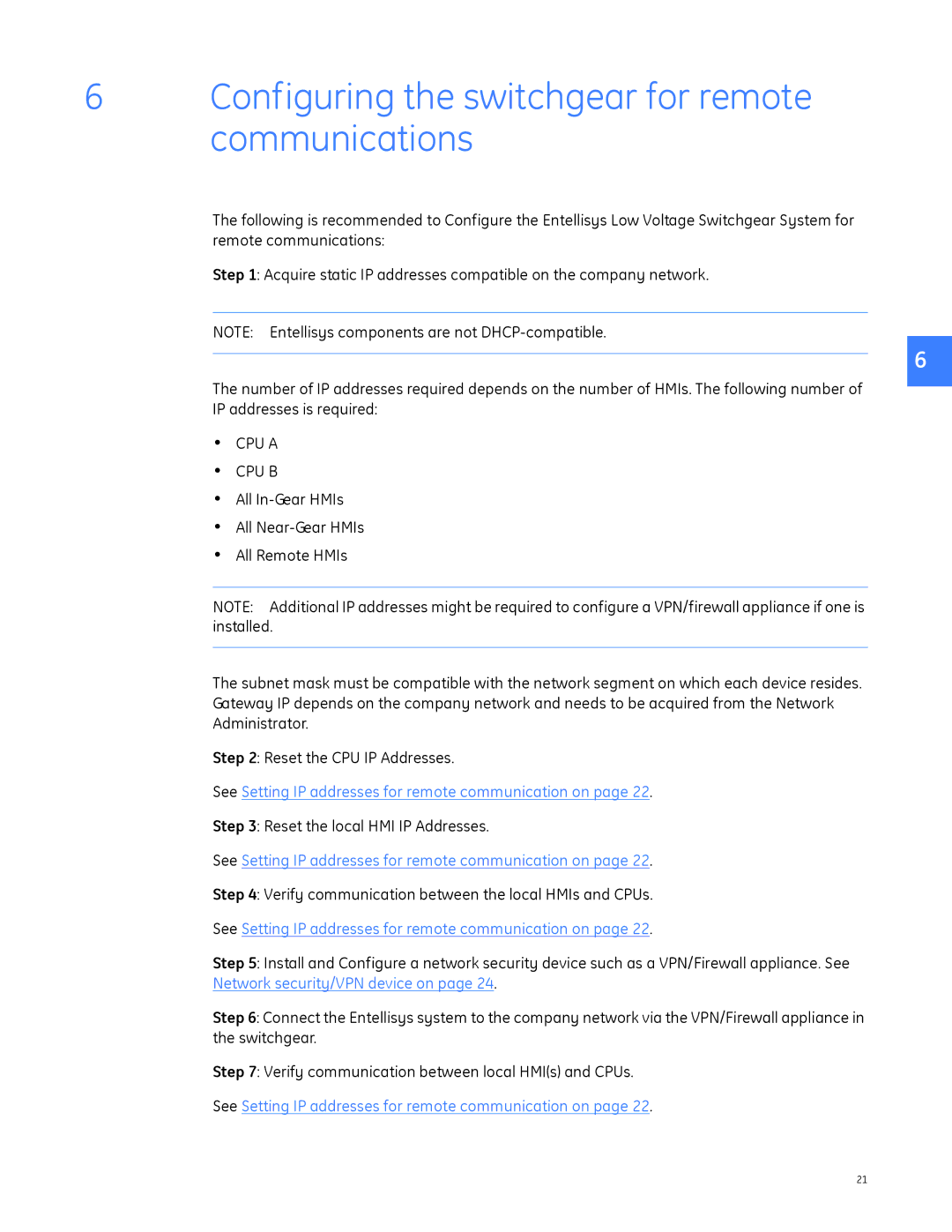 GE DEH-230 manual Configuring the switchgear for remote communications, CPU a CPU B 