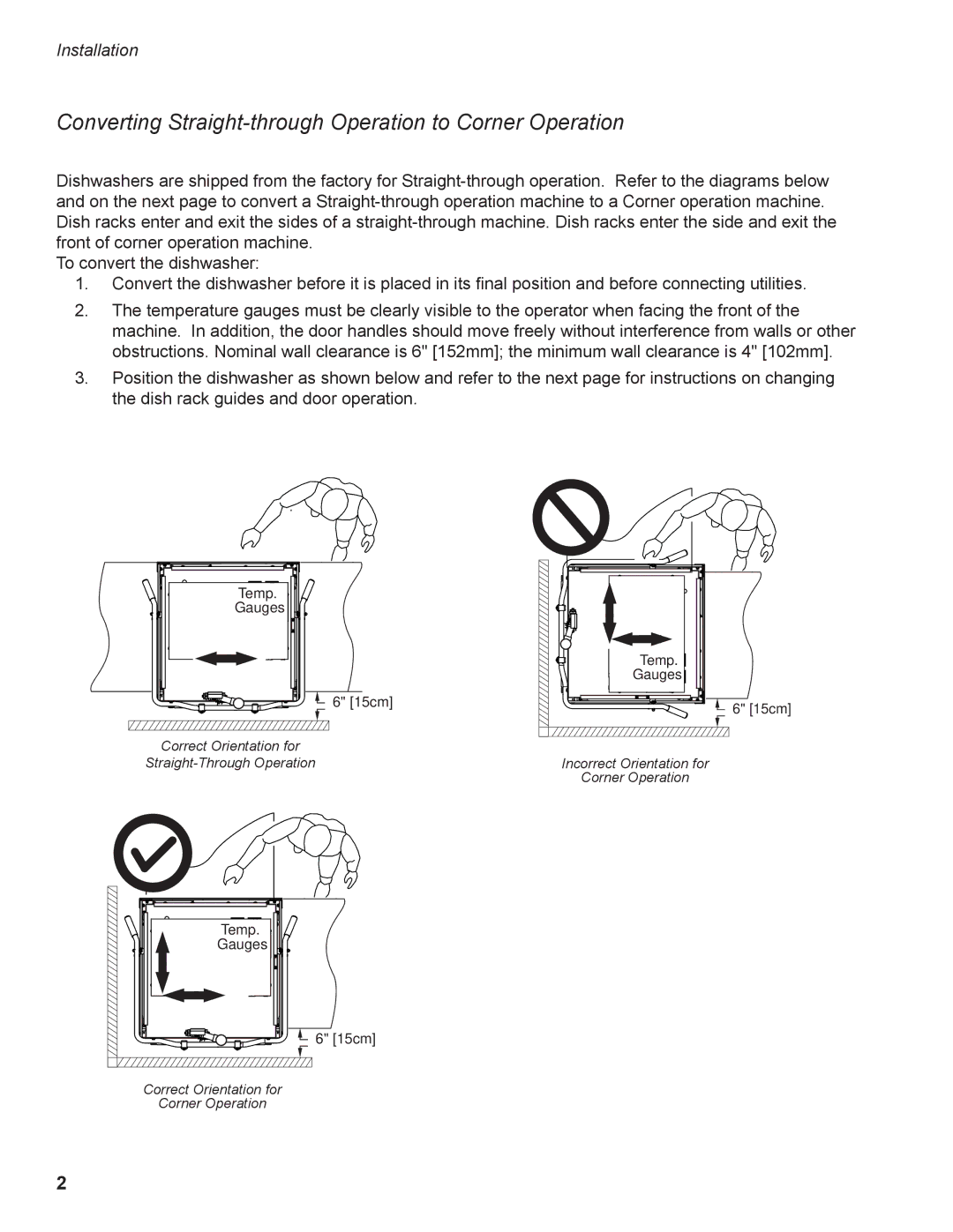 GE DH2000 operation manual Converting Straight-through Operation to Corner Operation 