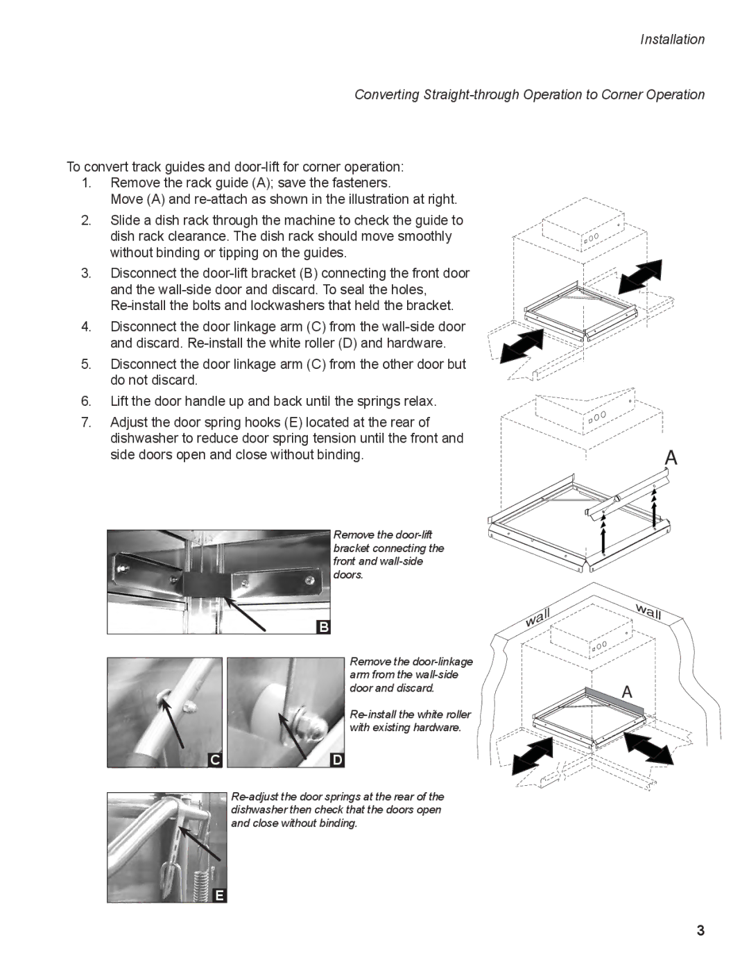 GE DH2000 operation manual Wall 