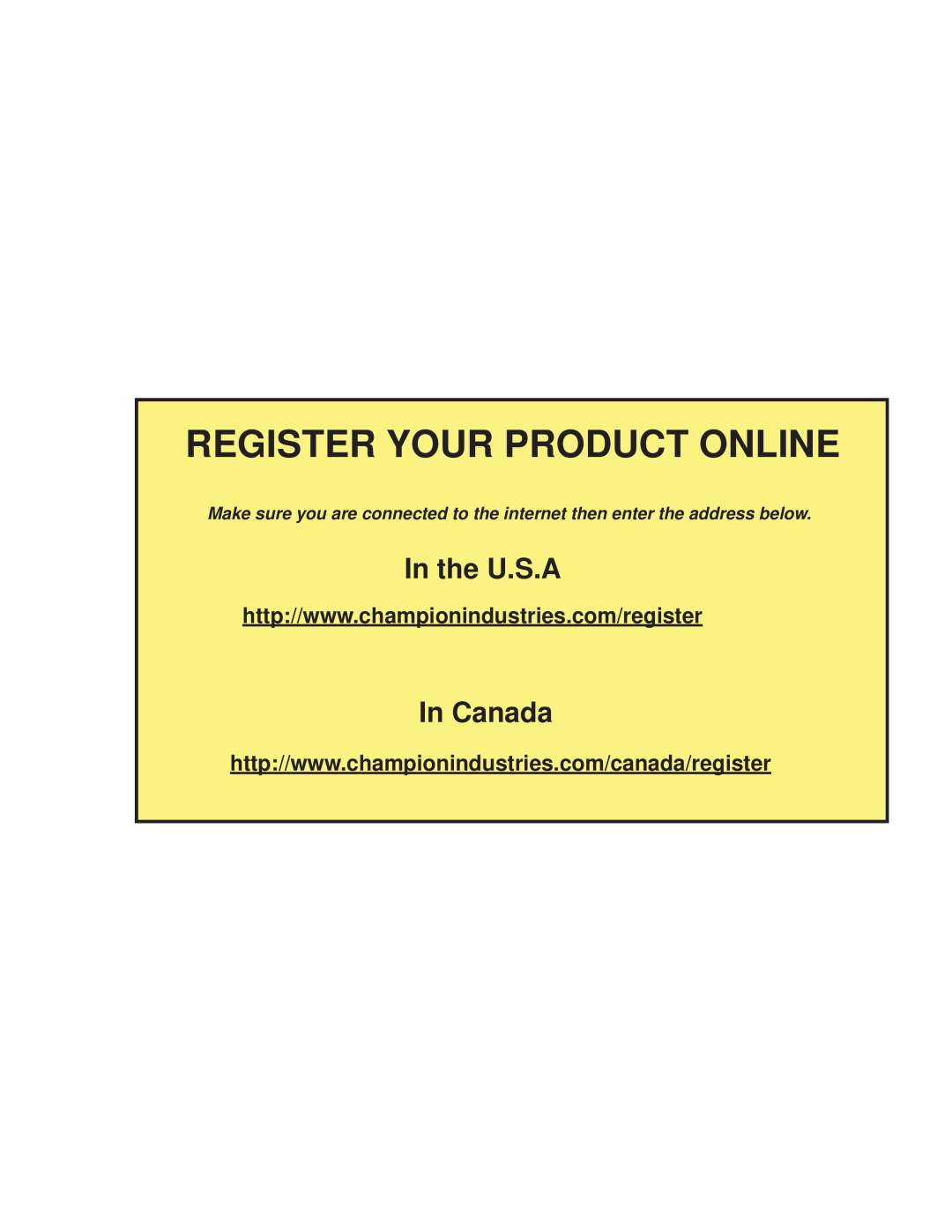 GE DH2000 operation manual In the U.S.A, In Canada, Register Your Product Online 