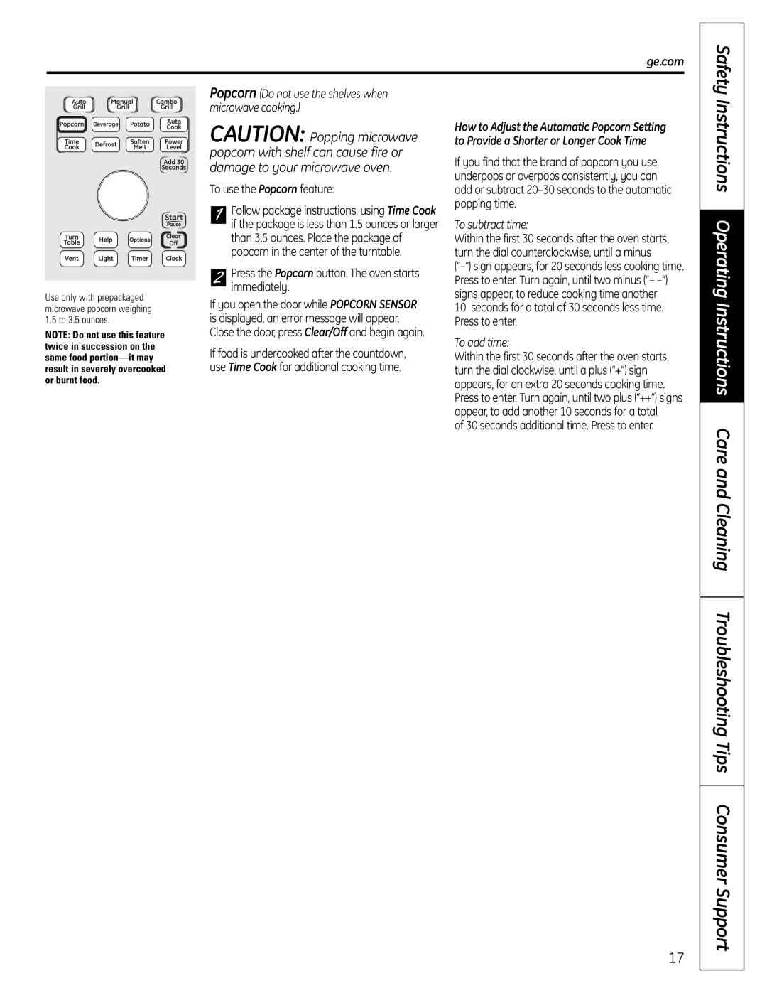 GE DVM1665 manual To subtract time, To add time 