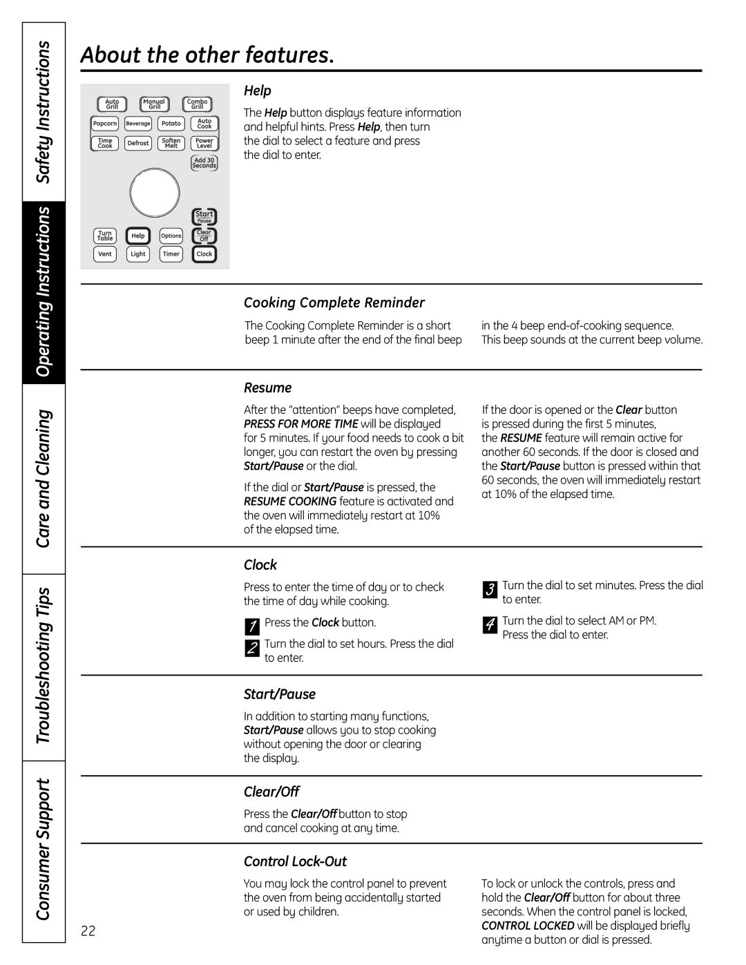 GE DVM1665 manual About the other features, Care and Cleaning, Consumer Support 