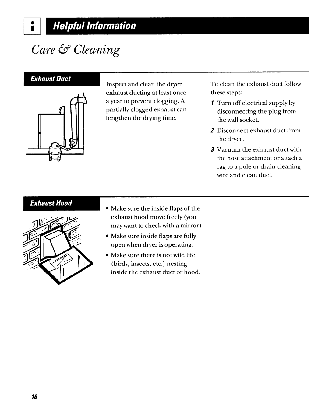 GE DWXR473GT, DWXR473ET operating instructions Care& Cleaning 