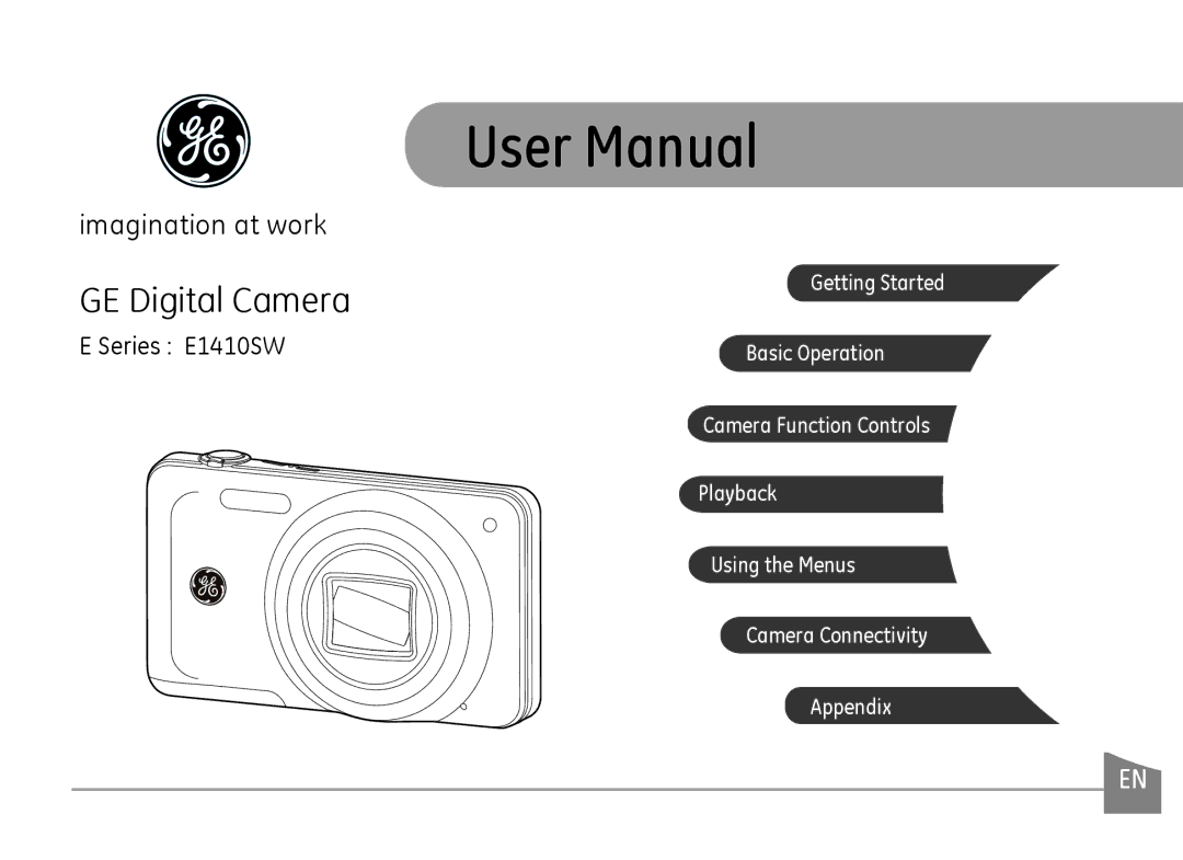 GE E1410SW-CP, E1410SW-BK, E1410SW-CR user manual GE Digital Camera 