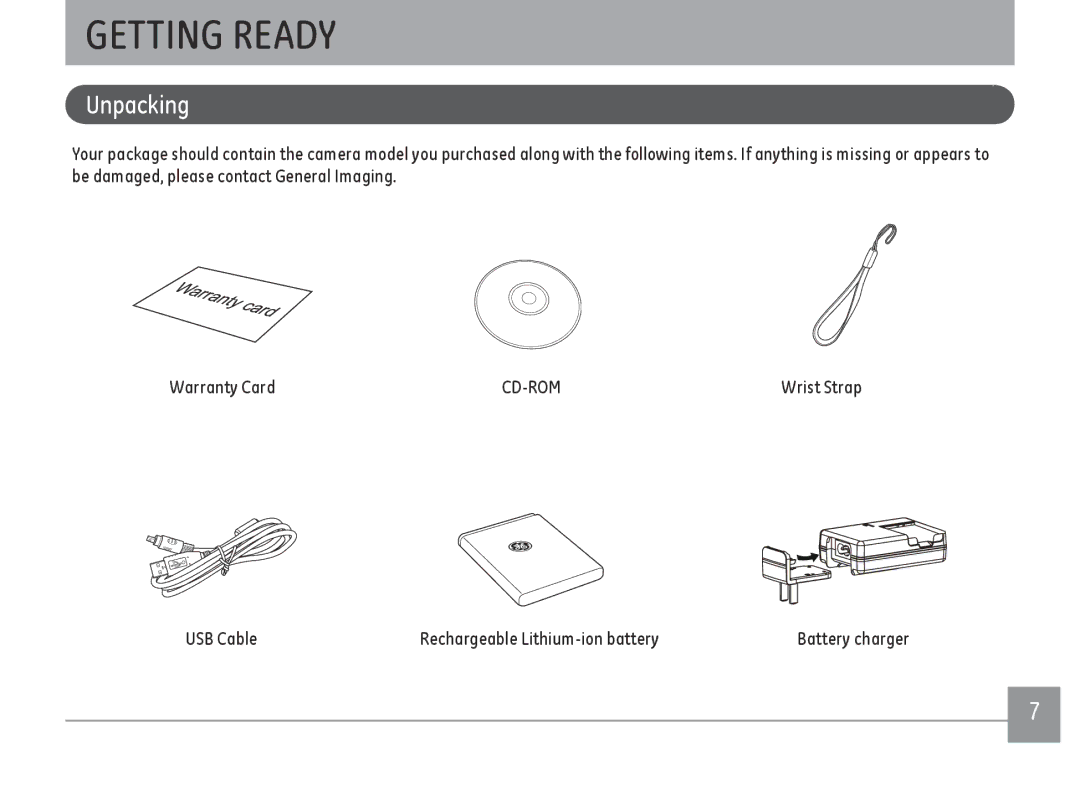 GE E1480WRD, E1480WSL, E1480W-SL, E148OW user manual Getting Ready, Unpacking 