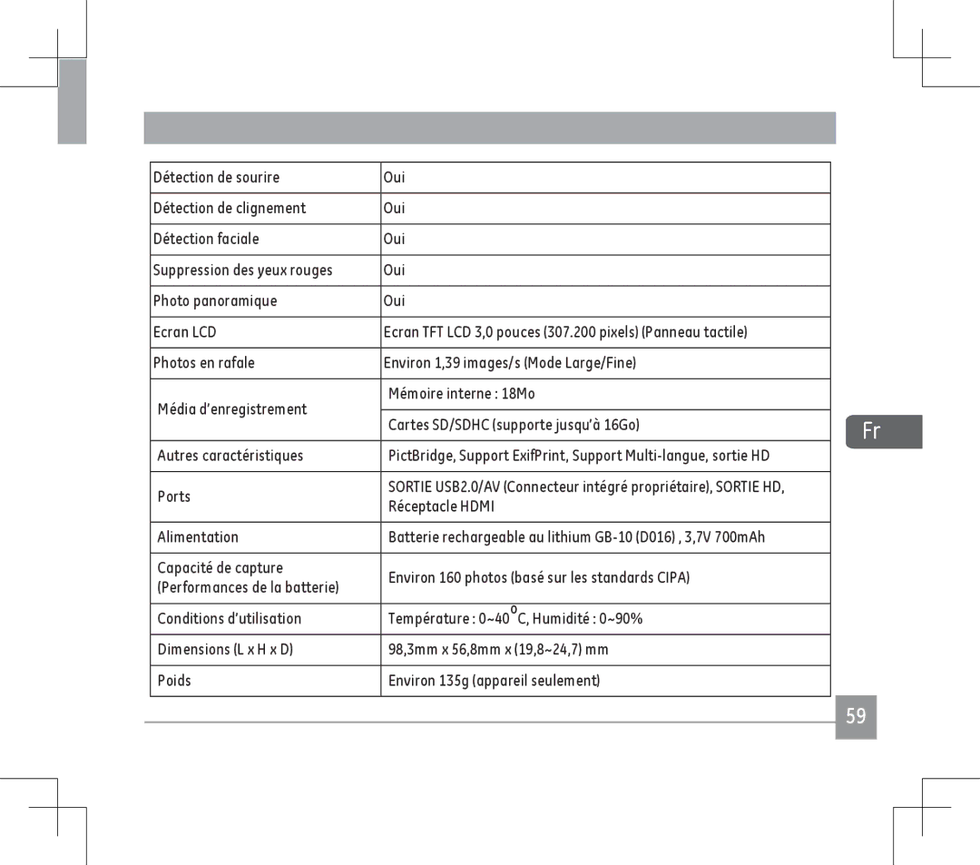 GE E1486TW user manual Réceptacle Hdmi Alimentation 