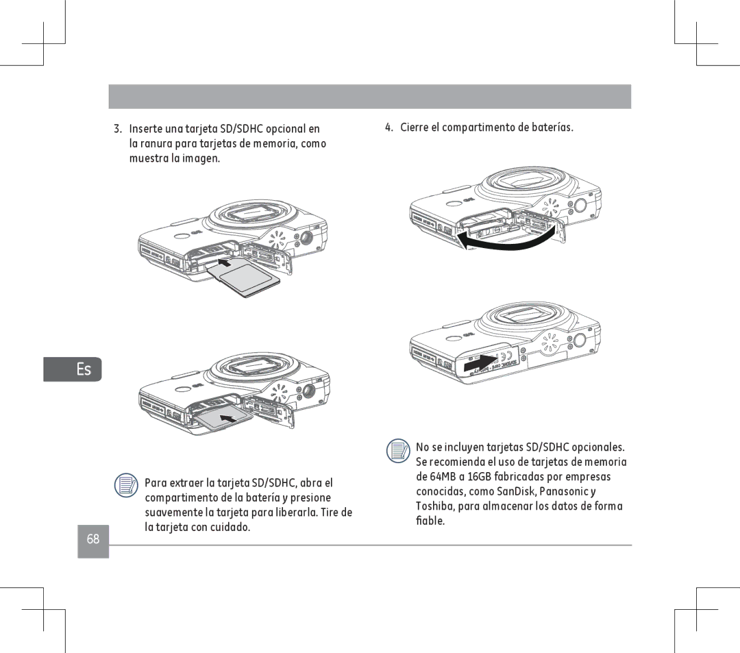 GE E1486TW user manual Cierre el compartimento de baterías 