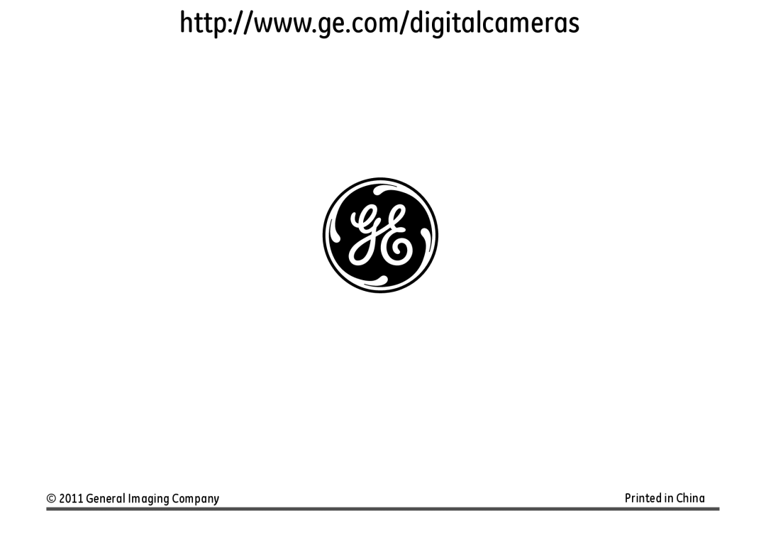 GE E1680W user manual General Imaging Company 