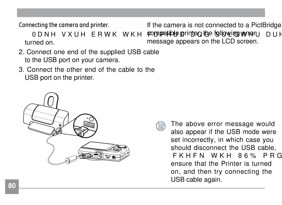 GE E840S, E1235, E1035 user manual Connecting the camera and printer 