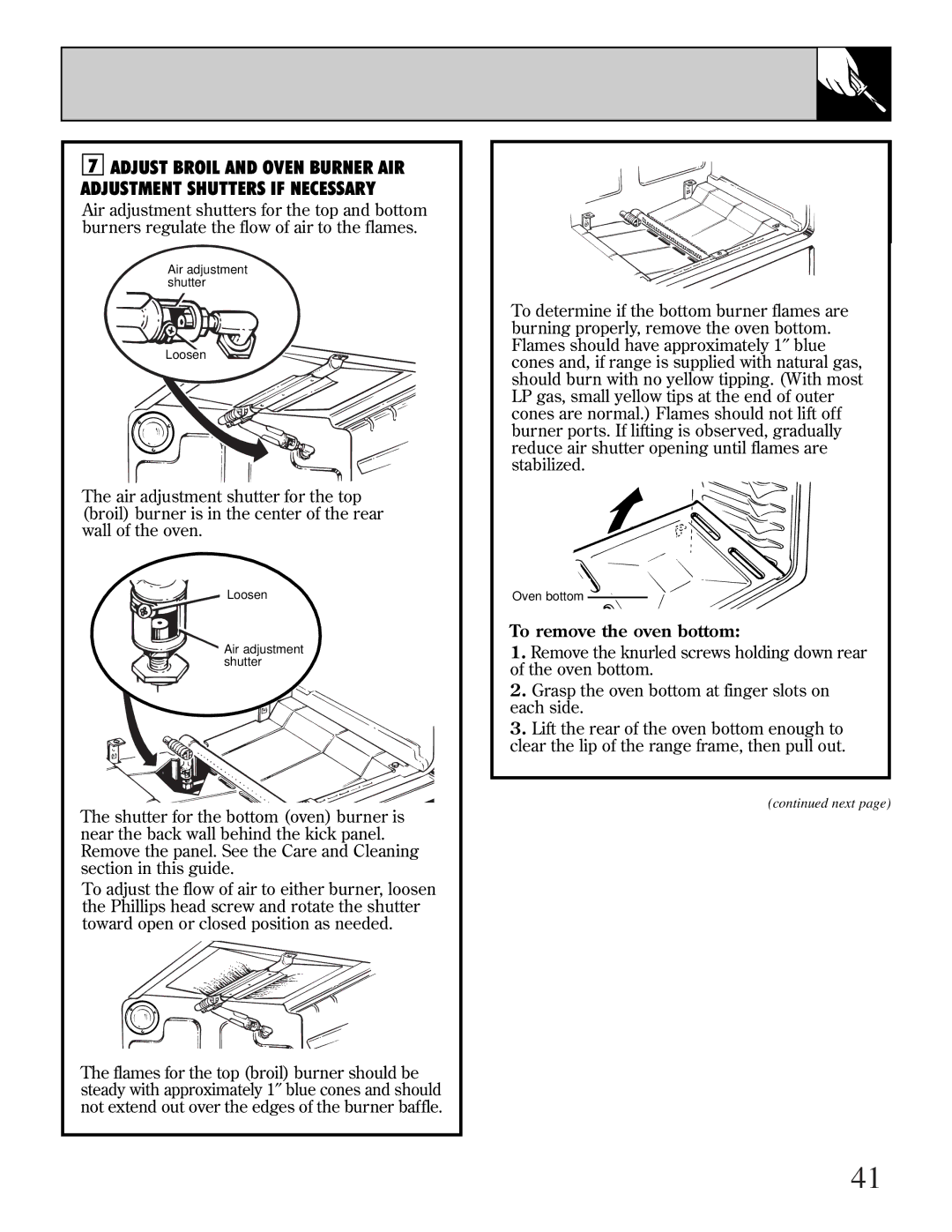 GE RGB744, EGR2000, LGB356 manual To remove the oven bottom 