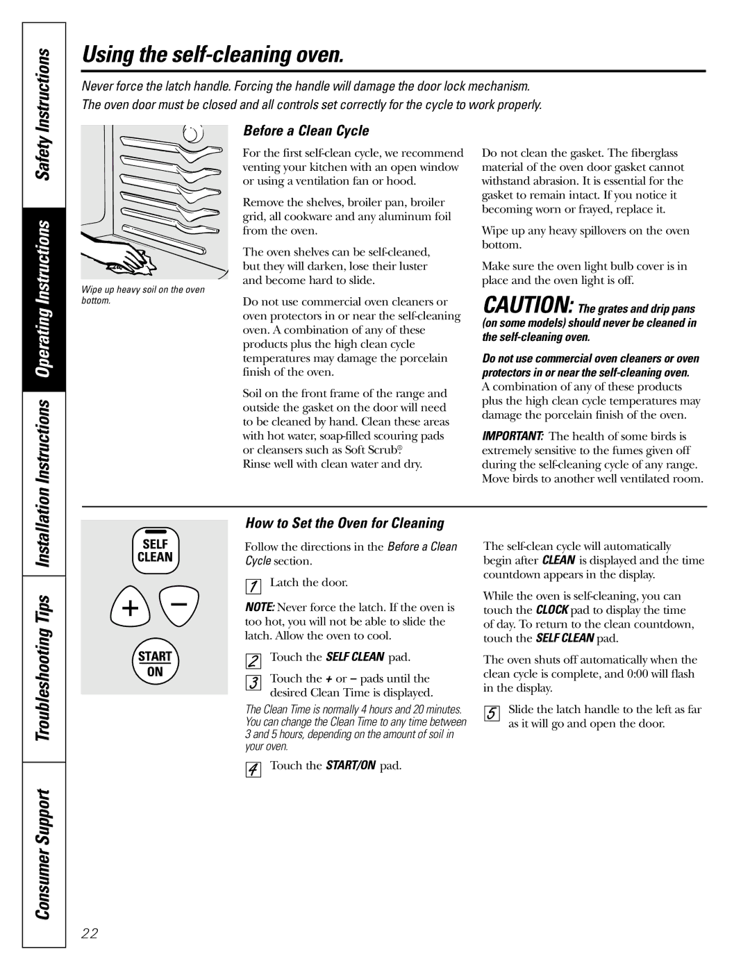 GE EGR3000 installation instructions Using the self-cleaning oven, Before a Clean Cycle, How to Set the Oven for Cleaning 