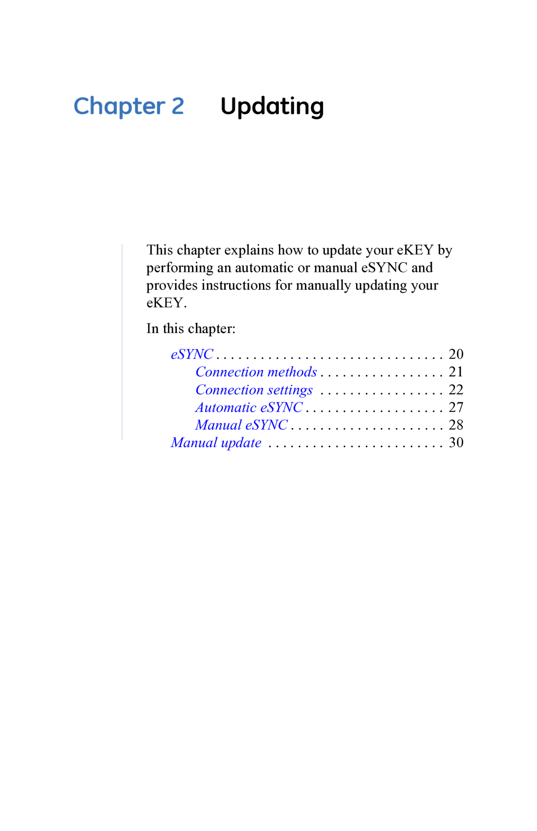 GE eKEY user manual Updating 