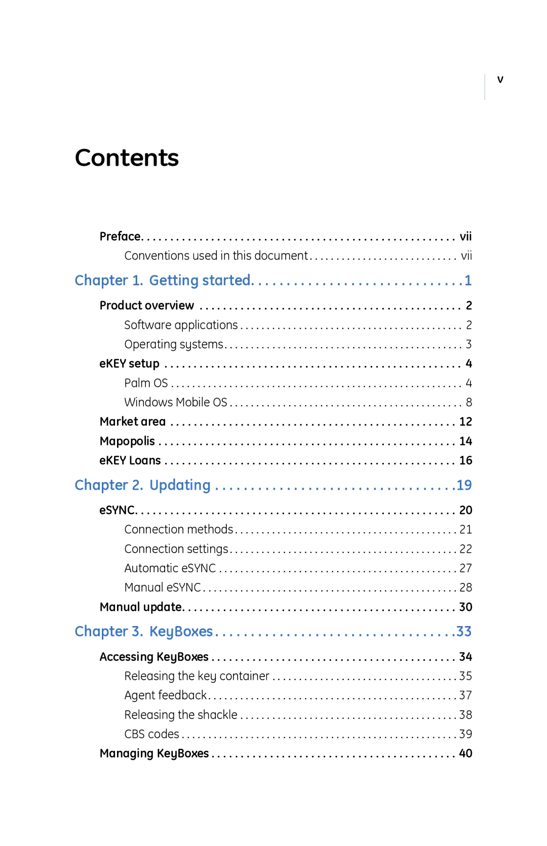 GE eKEY user manual Contents 