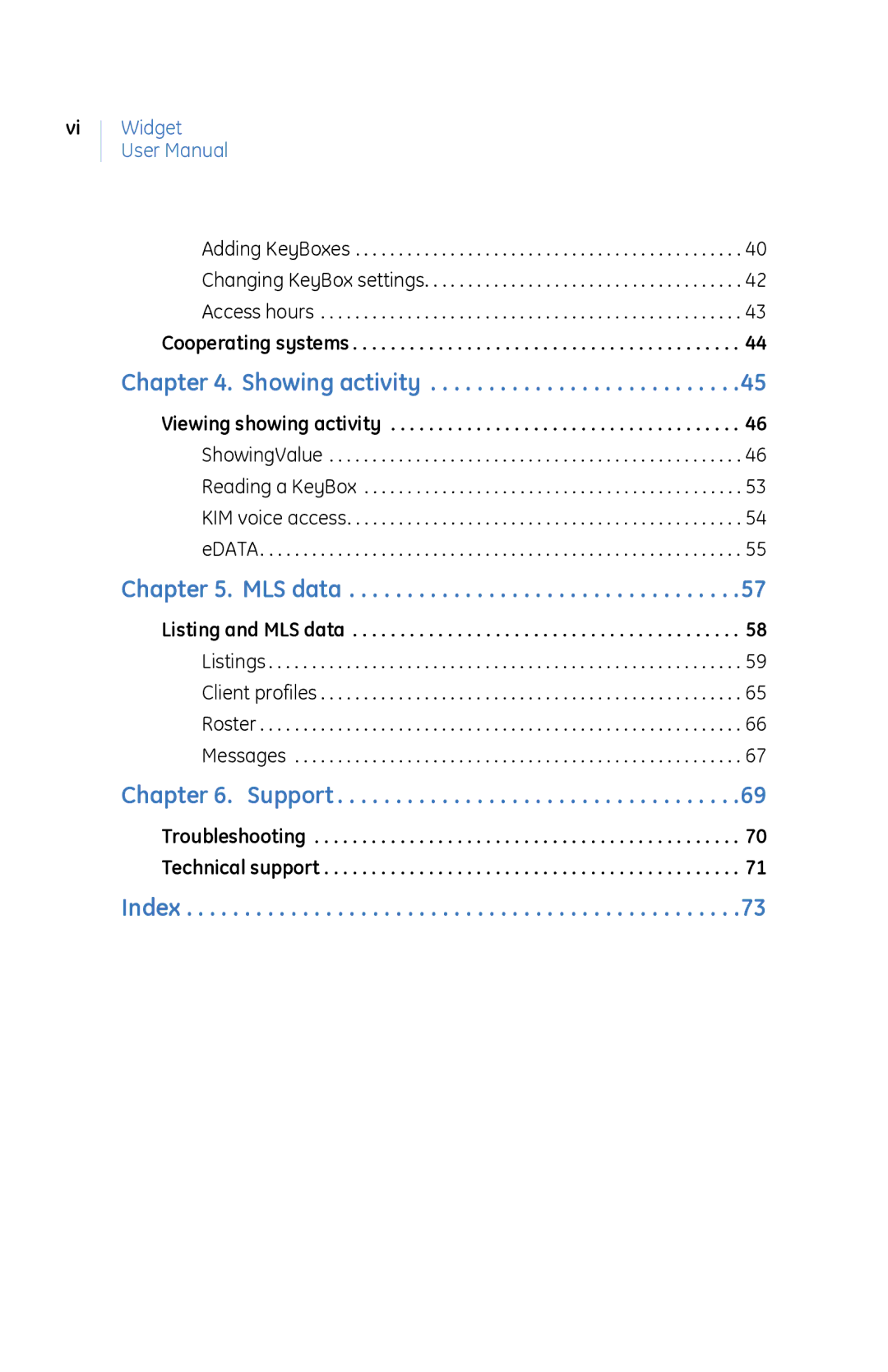 GE eKEY user manual Showing activity 