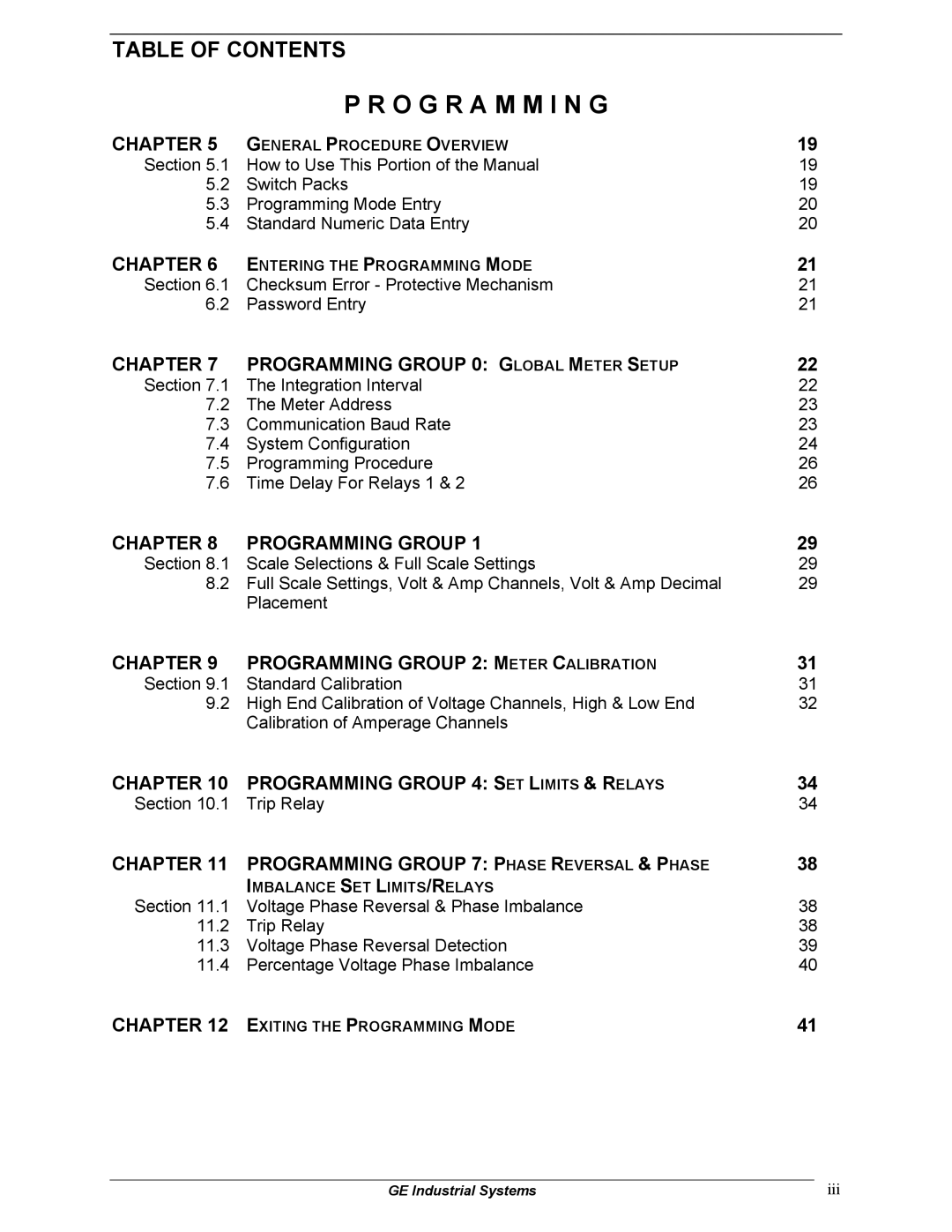 GE EPM 3000P instruction manual O G R a M M I N G 