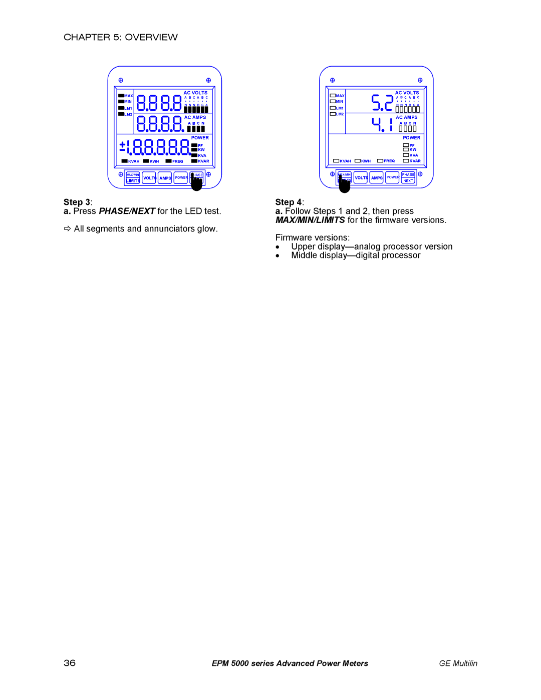 GE EPM 5300, EPM 5200, EPM 5350 instruction manual Step 