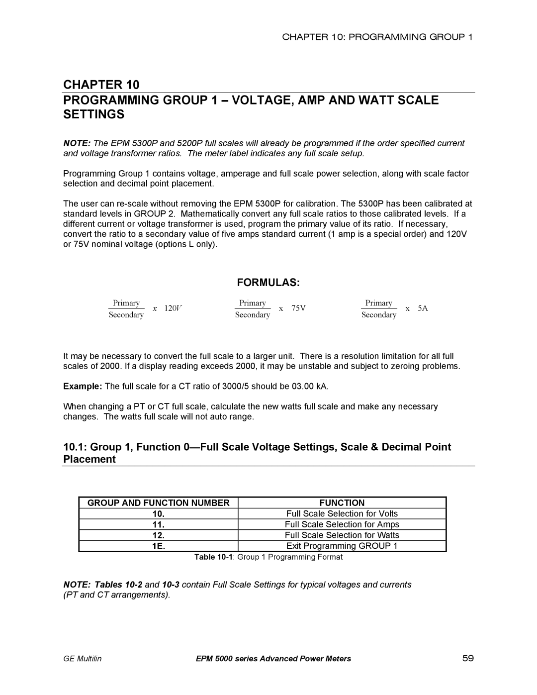 GE EPM 5200, EPM 5300, EPM 5350 instruction manual Formulas, Group and Function Number 