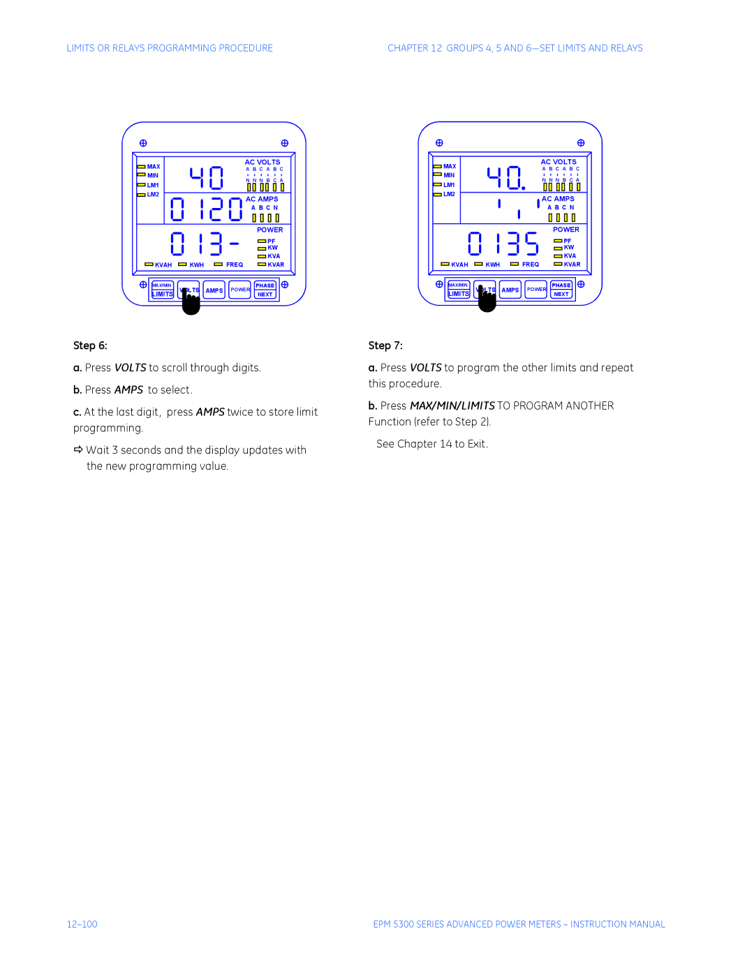 GE EPM 5300, EPM 5200, EPM 5350 instruction manual 12-100 