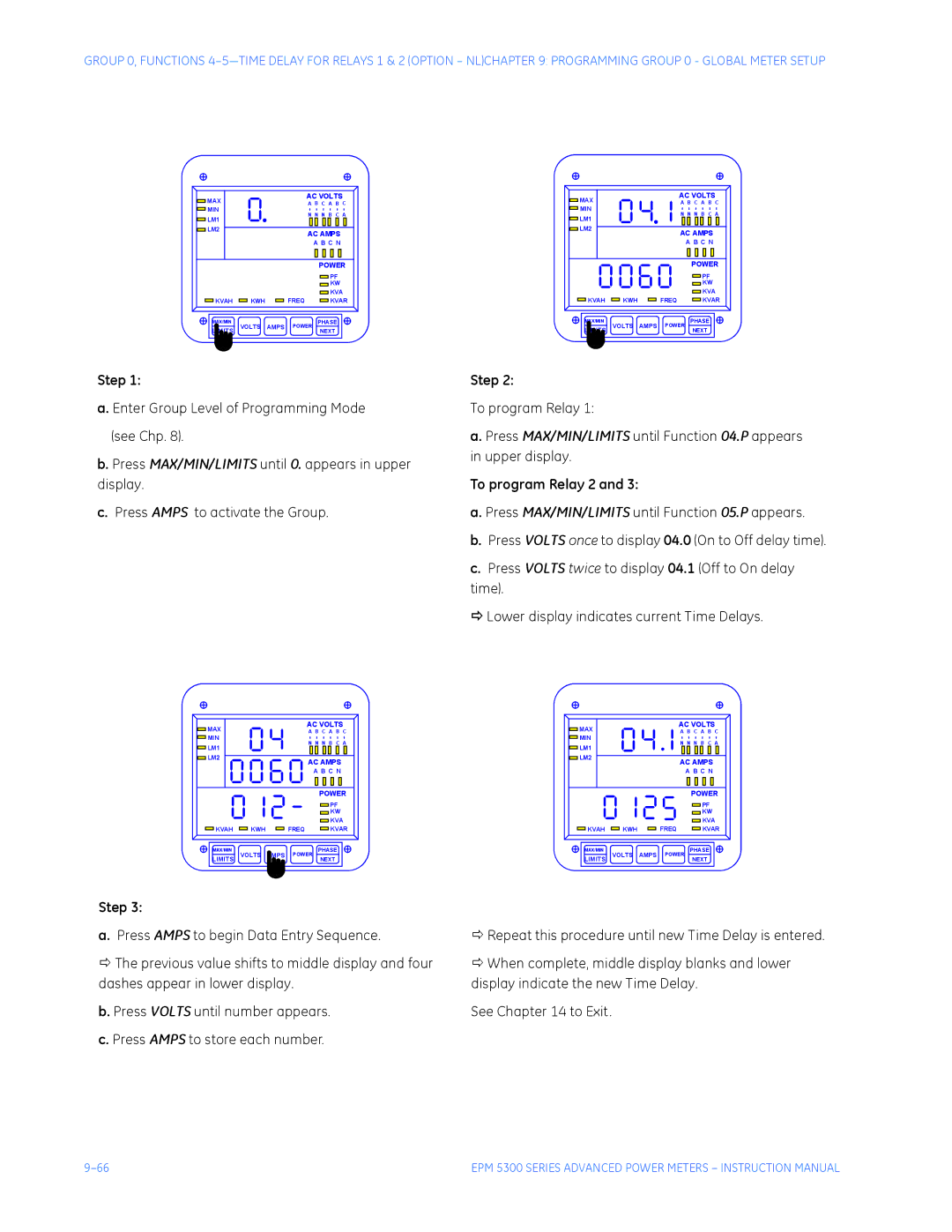 GE EPM 5200, EPM 5300, EPM 5350 instruction manual To program Relay 2 